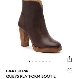 Lucky brand brown bootie.
